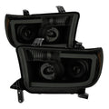 SPYDER Xtune Toyota Tundra 07-13 LED Light Bar Projector Headlights Black Smoked PRO-JH-TTU07-LED-BSM 9030413