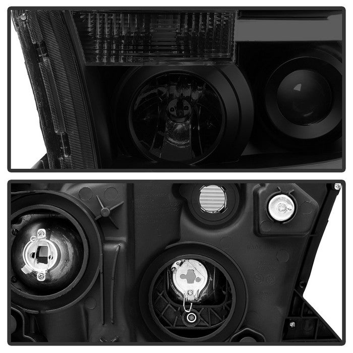 SPYDER Xtune Toyota Tundra 07-13 LED Light Bar Projector Headlights Black Smoked PRO-JH-TTU07-LED-BSM 9030413