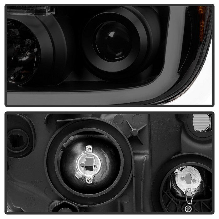 SPYDER Xtune Toyota Tundra 07-13 LED Light Bar Projector Headlights Black Smoked PRO-JH-TTU07-LED-BSM 9030413