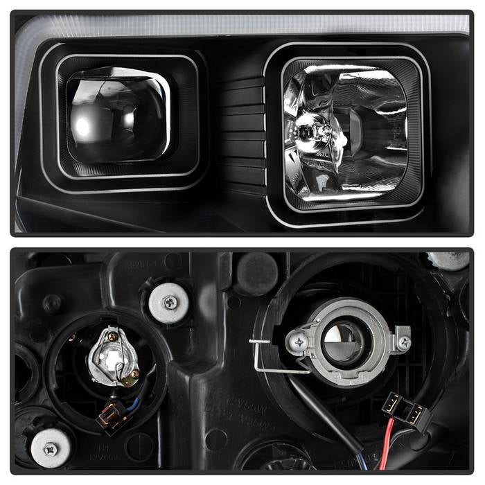 SPYDER xTune 14-17 Toyota Tundra DRL LED Light Bar Projector Headlights - Black (PRO-JH-TTU14-LB-BK) 9043024