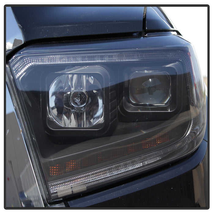 SPYDER xTune 14-17 Toyota Tundra DRL LED Light Bar Proj Headlights - Black Smoke (PRO-JH-TTU14-LB-BSM) 9043031