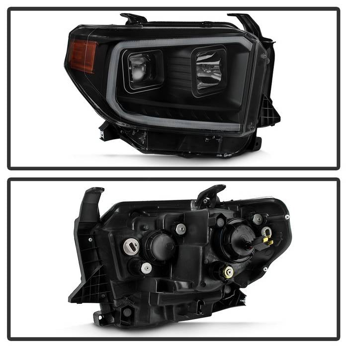 SPYDER xTune 14-17 Toyota Tundra DRL LED Light Bar Proj Headlights - Black Smoke (PRO-JH-TTU14-LB-BSM) 9043031