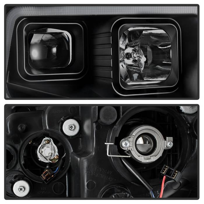 SPYDER xTune 14-17 Toyota Tundra DRL LED Light Bar Proj Headlights - Black Smoke (PRO-JH-TTU14-LB-BSM) 9043031