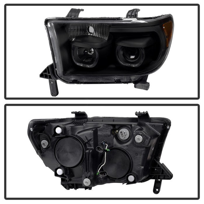SPYDER Xtune Toyota Tundra 07-13 Projector Headlights Eliminates AFS LED Halo Smoked PRO-JH-TTUN07-CFB-BSM 9032318