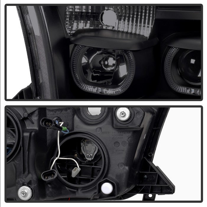 SPYDER Xtune Toyota Tundra 07-13 Projector Headlights Eliminates AFS LED Halo Smoked PRO-JH-TTUN07-CFB-BSM 9032318