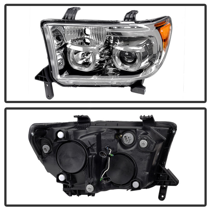 SPYDER Xtune Toyota Tundra 07-13 Projector Headlights Eliminates AFS LED Halo Chrome PRO-JH-TTUN07-CFB-C 9032325
