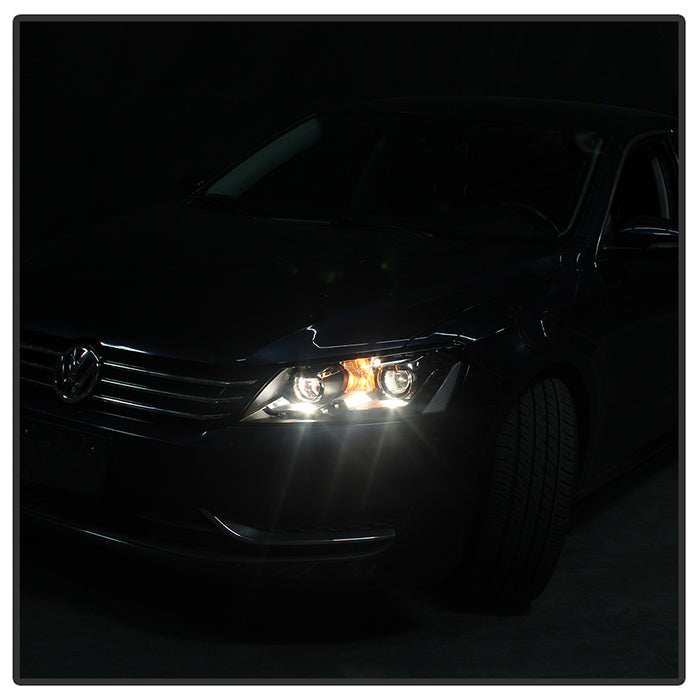 SPYDER Xtune Volkswagen Passat 12-14 OE Projector Headlights Not Compatible w/ Hid Black PRO-JH-VP12-NA-BK 9933448