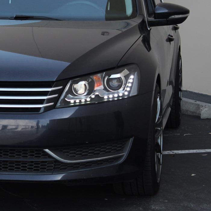SPYDER Xtune Volkswagen Passat 12-14 OE Projector Headlights Not Compatible w/ Hid Black PRO-JH-VP12-NA-BK 9933448