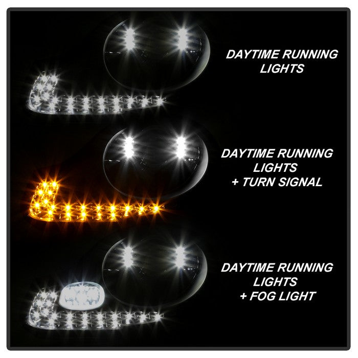 SPYDER xTune 97-04 Porsche Boxster 986 Projector Halogen Headlights - Black (PRO-ON-PBX98697-LED-BK) 9038747