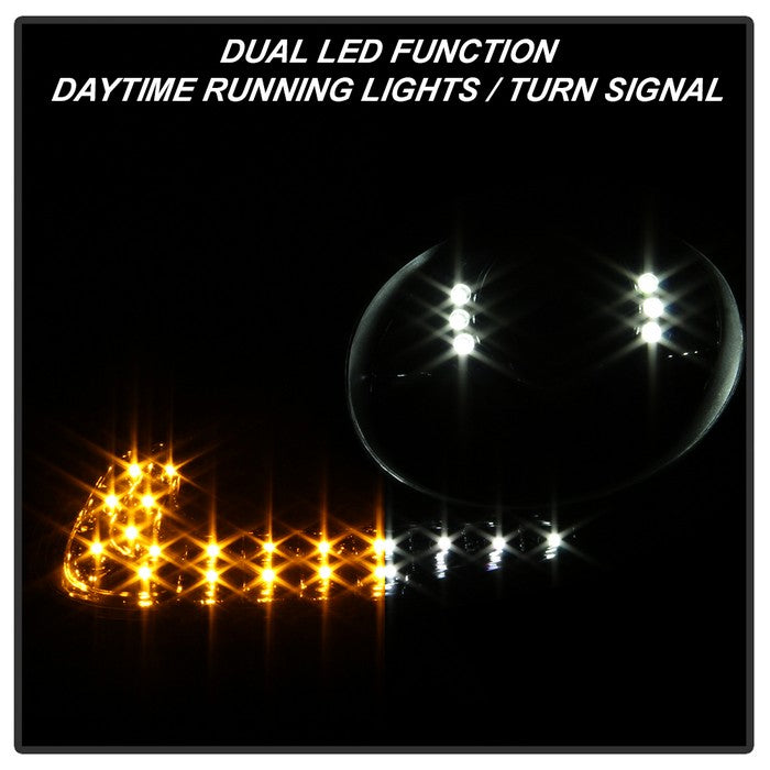 SPYDER xTune 99-02 Porsche 996 Projector Headlights - Halogen Only (No HID) Chrome PRO-ON-PBX98697-LED-C 9038754