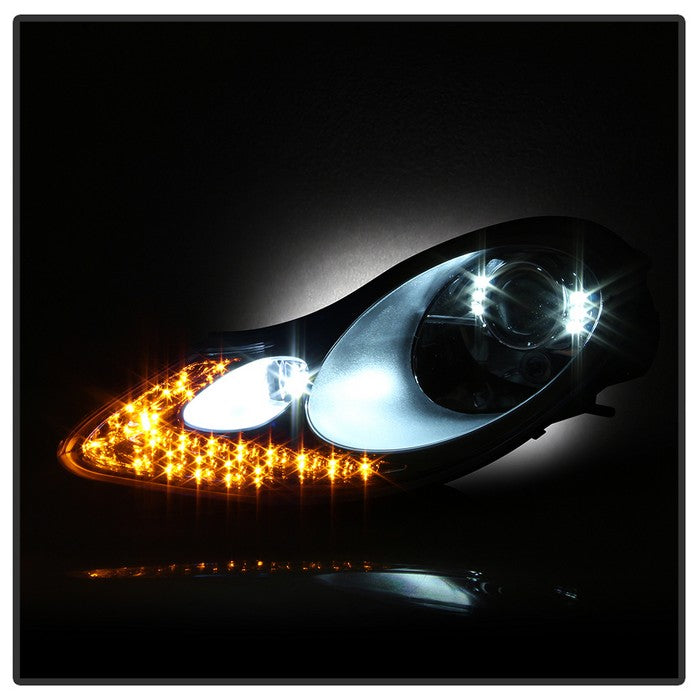 SPYDER xTune 99-02 Porsche 996 Projector Headlights - Halogen Only (No HID) Chrome PRO-ON-PBX98697-LED-C 9038754