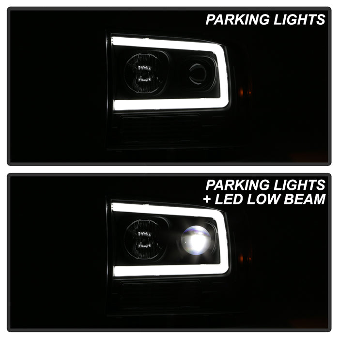 SPYDER Ford F-250 99-04/Excursion 00-04 1 Piece LED Headlights - Black PRO-YD-FF25099V2PL-BK 5088062
