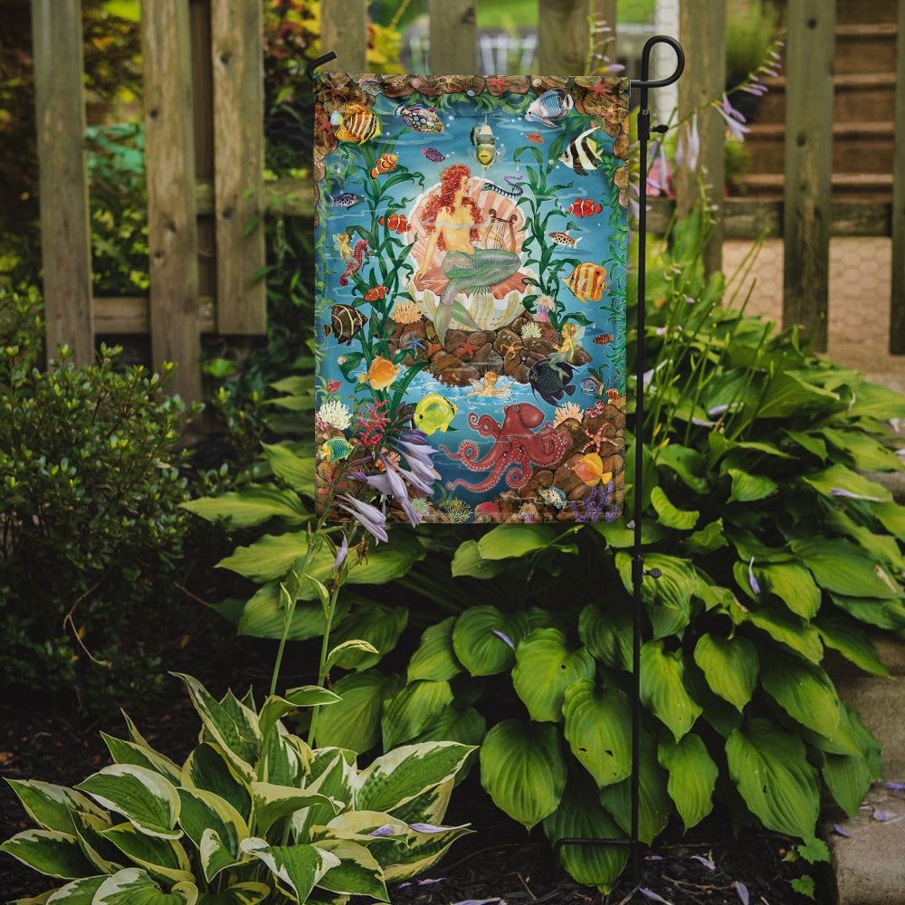 Mermaid's Song Garden Flag Mailbox Decorative Yard Banner Outside Patio Artwork for Flower Beds, Garden Size, Multicolor