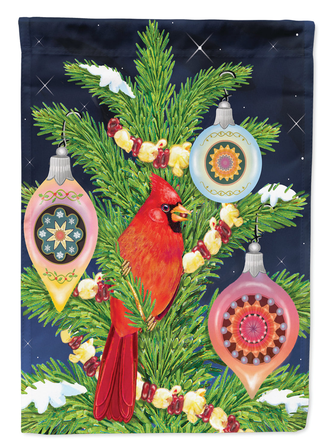 Cardinal's Christmas Dinner Garden Flag Mailbox Decorative Yard Banner Outside Patio Artwork for Flower Beds, Garden Size, Multicolor