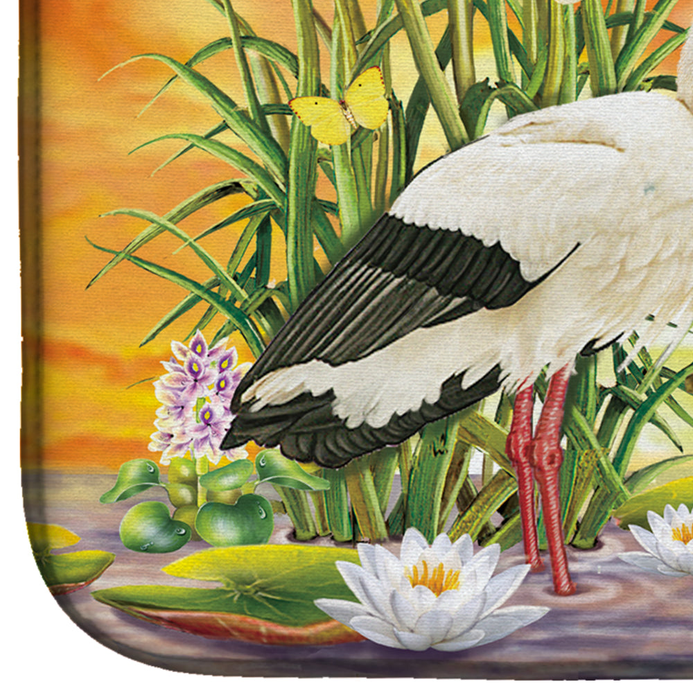 Storks Dish Drying Mat Absorbent Dish Drying Mat Pad for Kitchen Counter Dish Drainer Mat for Countertop, 14 x 21", Multicolor