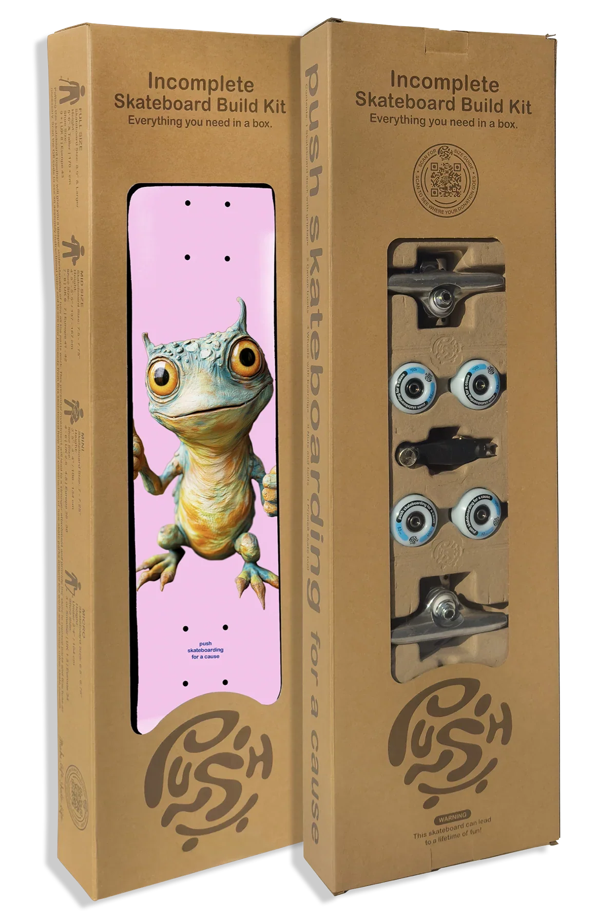PUSH "Double Thumb" 7" IN-COMPLETE SKATEBOARD