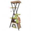 73 Inch Multi-level Cat Tree for Indoor Cats with Elevated Perch and Large Condo-Green
