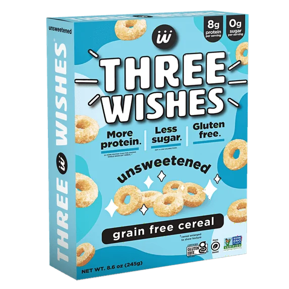 Three Wishes Gluten-Free Unsweetened Cereal - 8.6 Oz, 6-Count