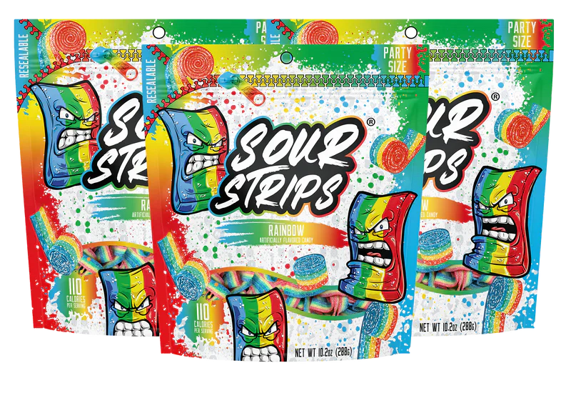 Sour Strips Rainbow Party Size (288g) Spain