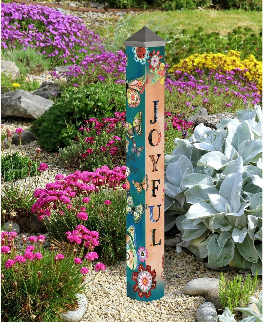 Patchwork Flutters Art Pole 40 Inches Tall