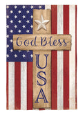 Patriotic Cross 2 Sided Garden Flag