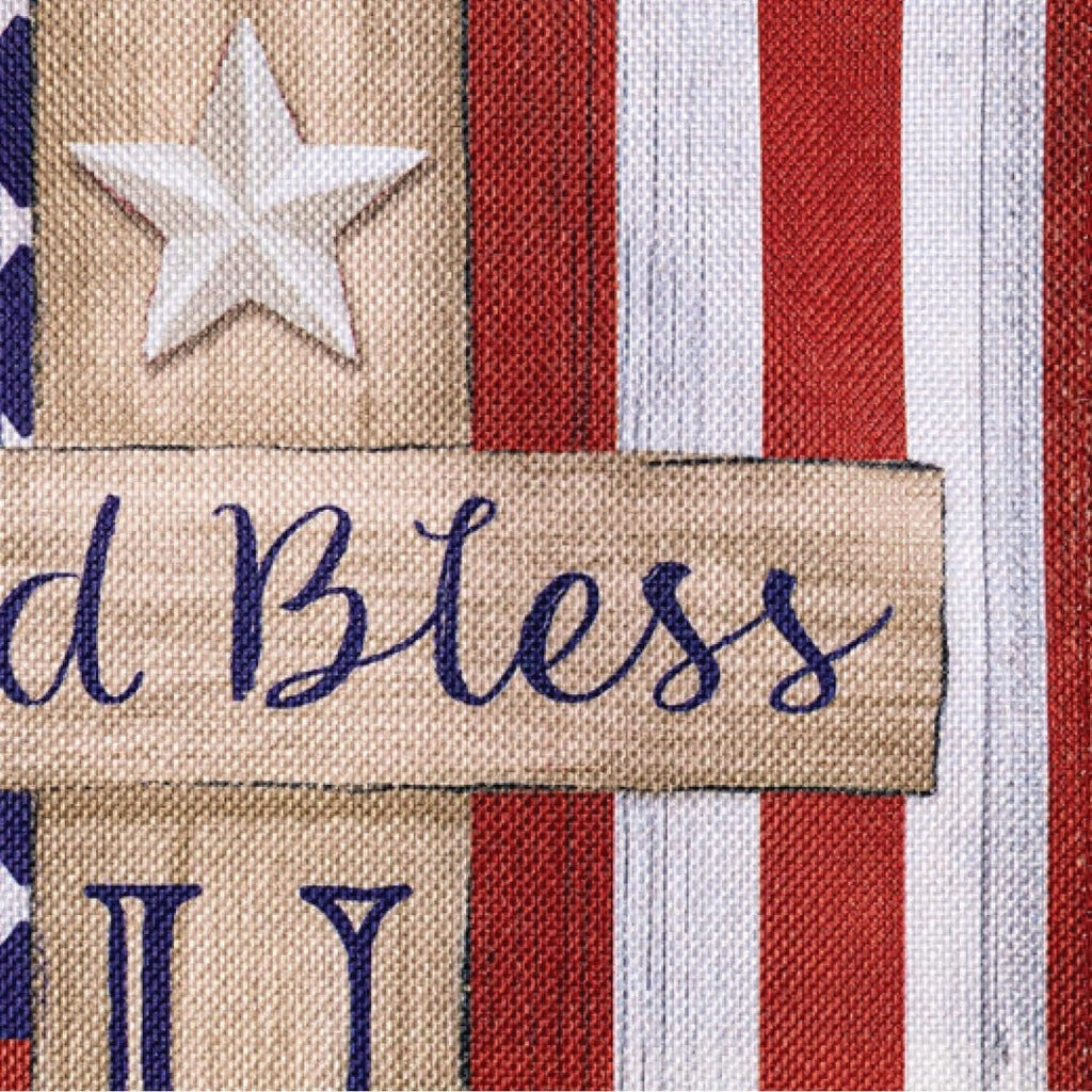 Patriotic Cross 2 Sided Garden Flag