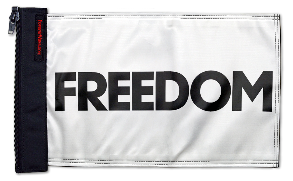 Freedom 12"x18" Forever Wave Flag for Jeep Wrangler YJ 1986-1995