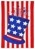 Patriotic Hat Garden Flag Shimmer 4th of July