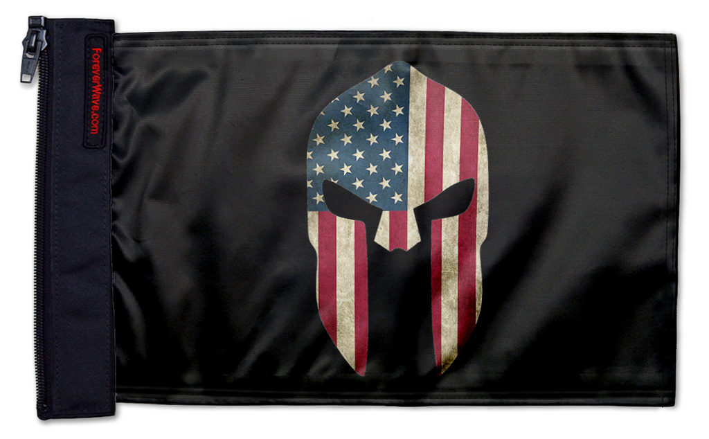 Spartan USA 12"x18" Forever Wave Flag for Jeep Wrangler TJ 1996-2006