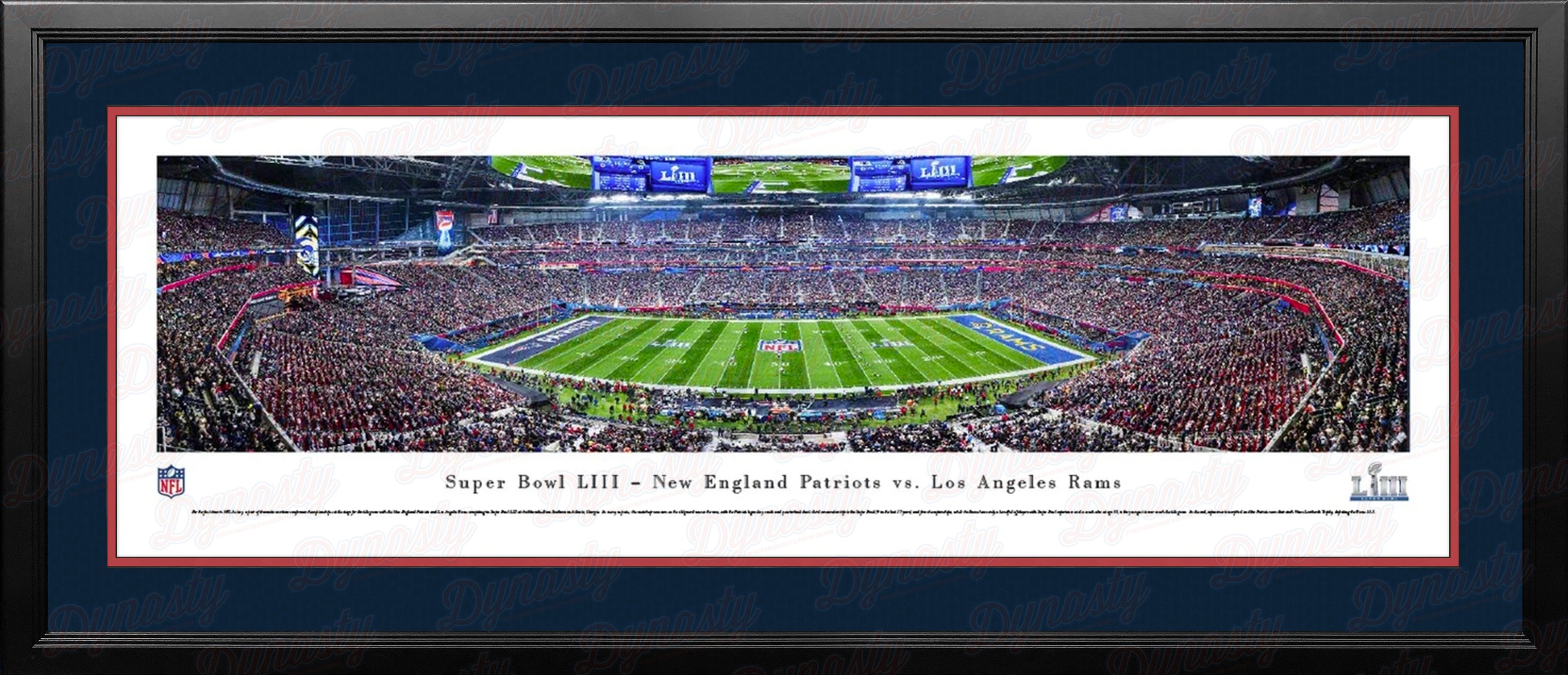 New England Patriots Super Bowl LIII Blakeway Framed Football Stadium Panorama