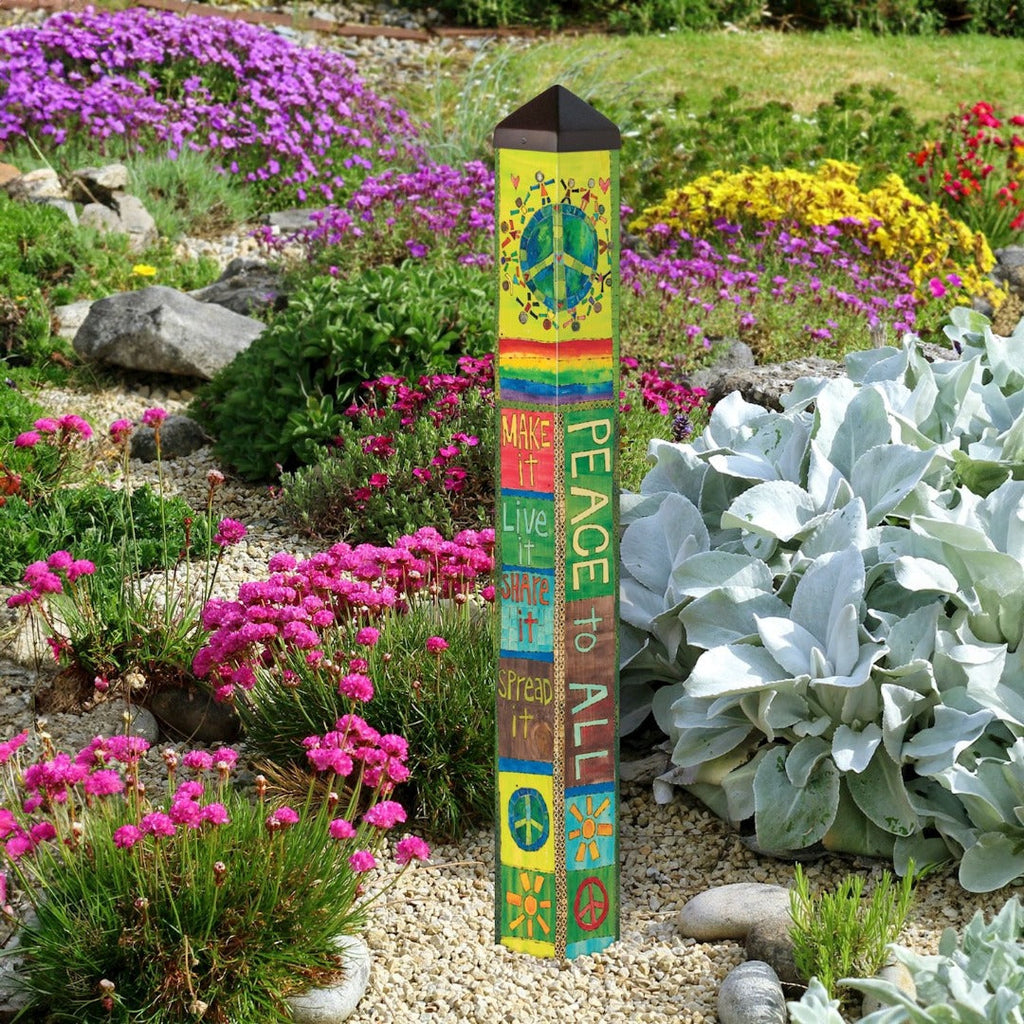 Peace And Love 40 Inch Art Pole
