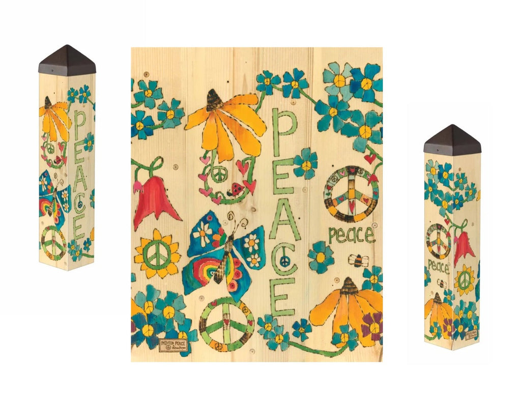 Peace Butterfly Art Pole 20 Inches
