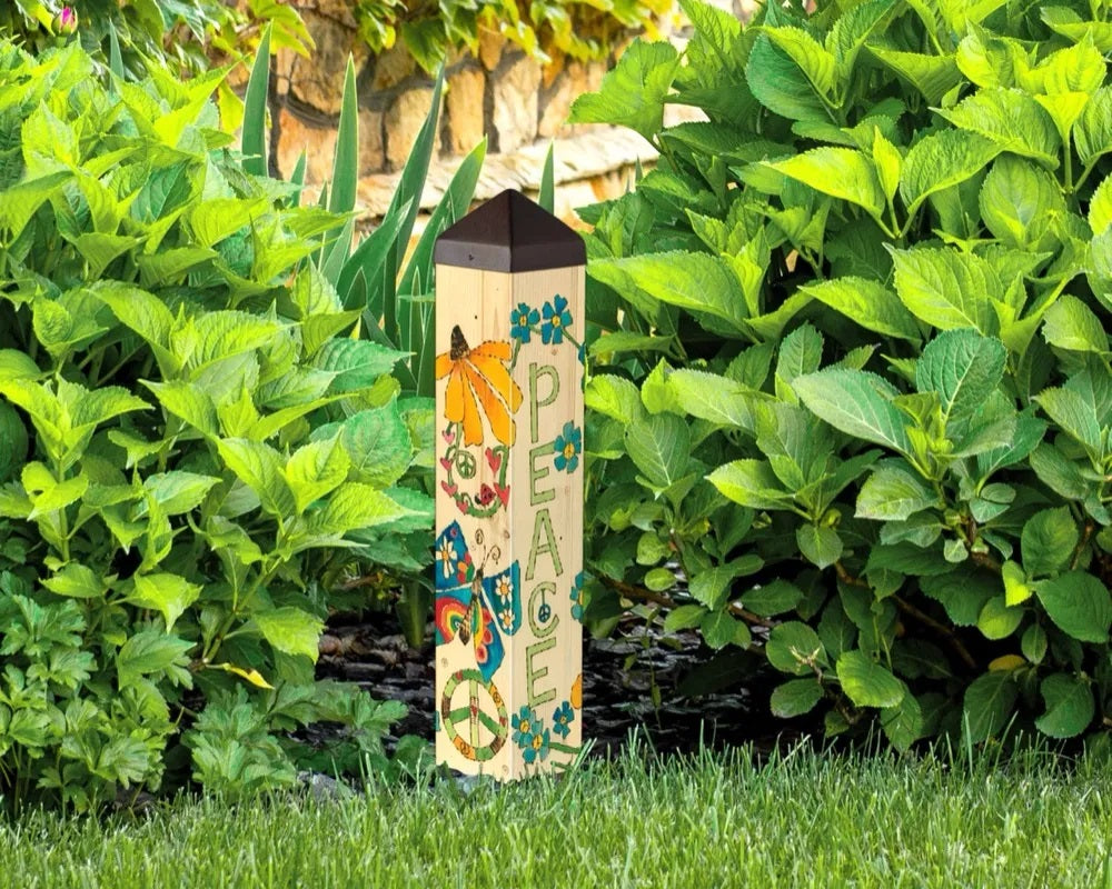 Peace Butterfly Art Pole 20 Inches