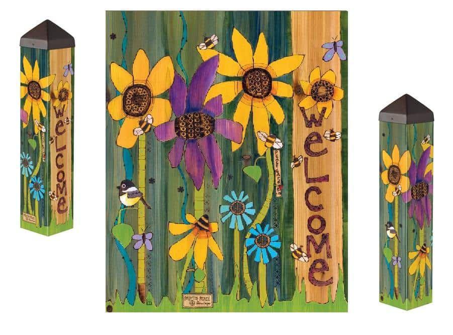 Peace Garden Art Pole 20 Inches Tall