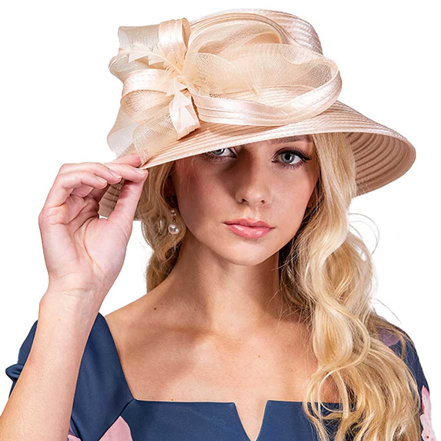 Mesh Bow Dressy Hat