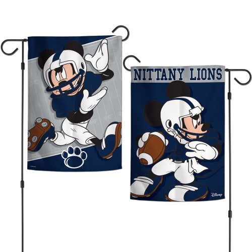 Penn State Garden Flag 2 Sided Mickey Mouse