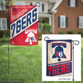 Philadelphia 76ers Garden Flag 2 Sided Retro Logo