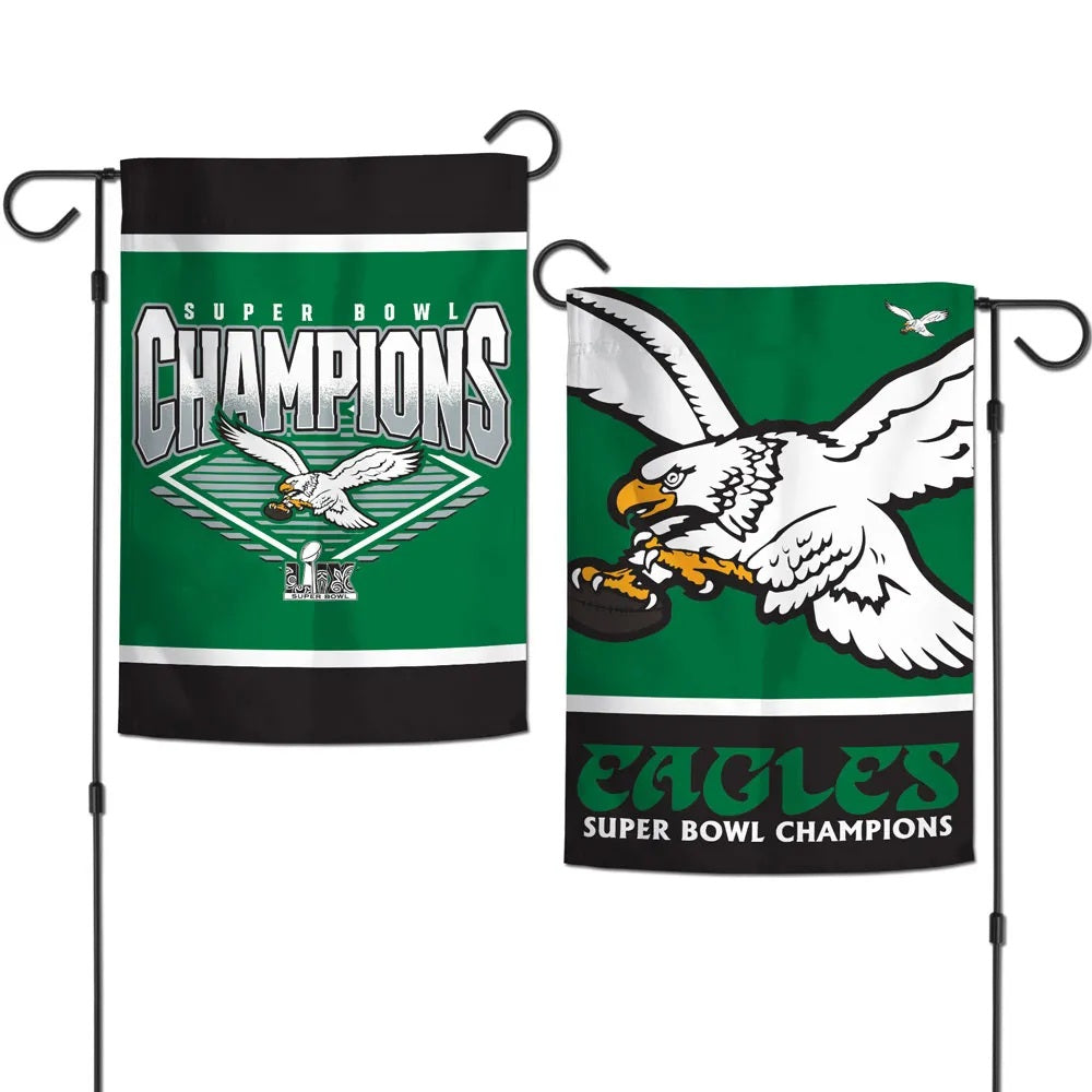 Philadelphia Eagles Retro Super Bowl Champions Garden Flag 2 Sided