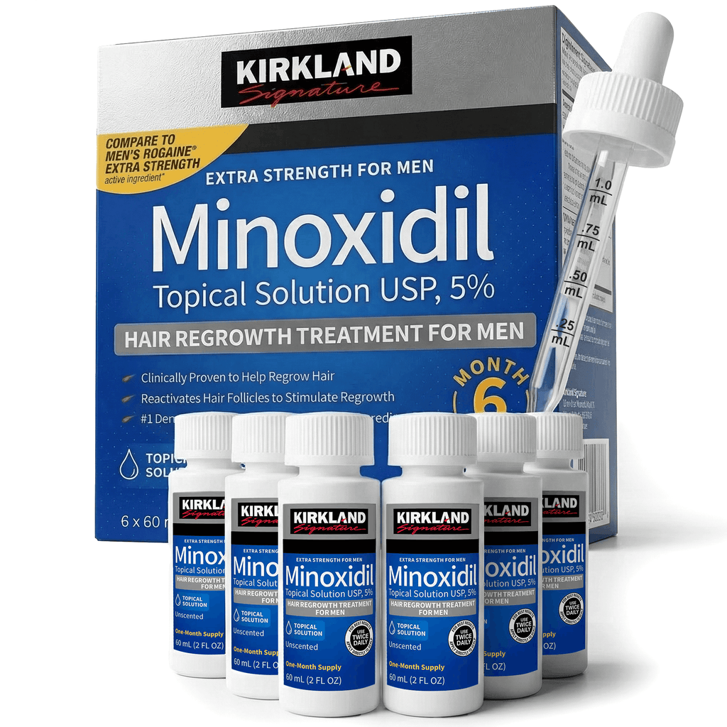 Kirkland 5% Minoxidil Liquid Extra Strength Hair Regrowth Treatment, 12 Months Supply