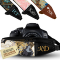 Personalized Embroidered Black Japanese Camera Strap - Camera Strap for SLR/ DSLR
