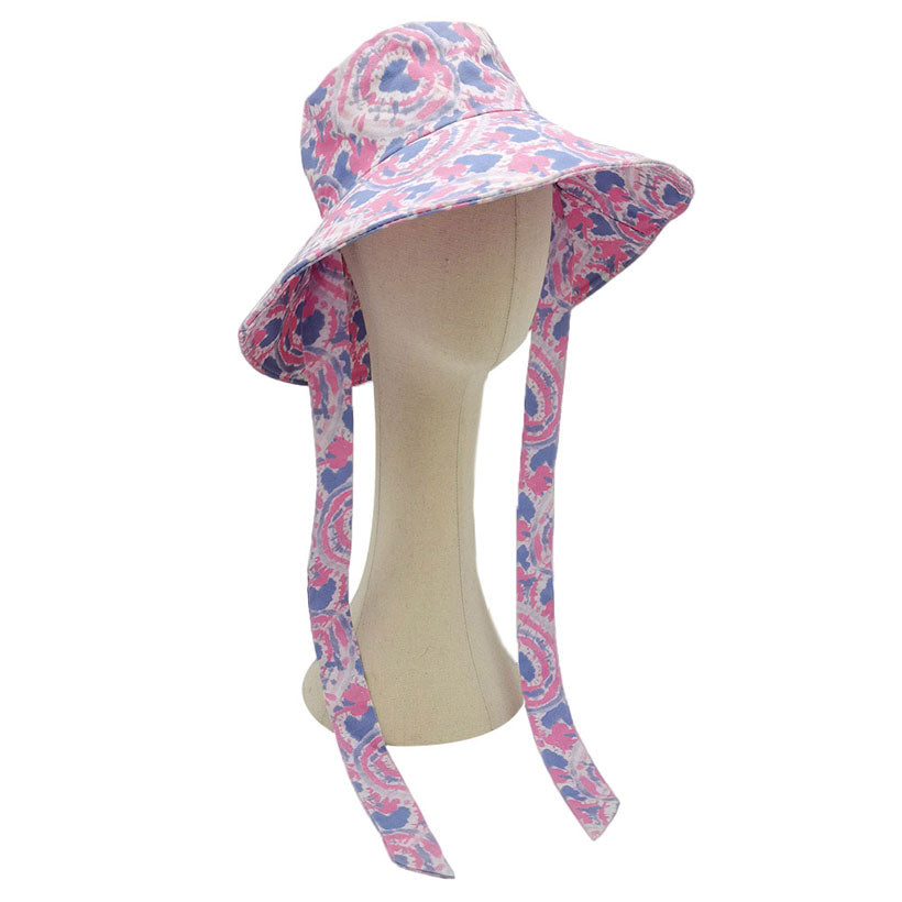 Watercolored Chin Tie Bucket Hat