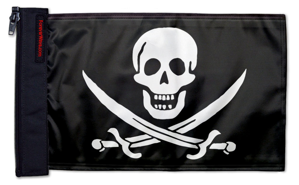 Jack Rackham 12"x18" Forever Wave Flag for Jeep Wrangler JKU 4-Door 2007-2018