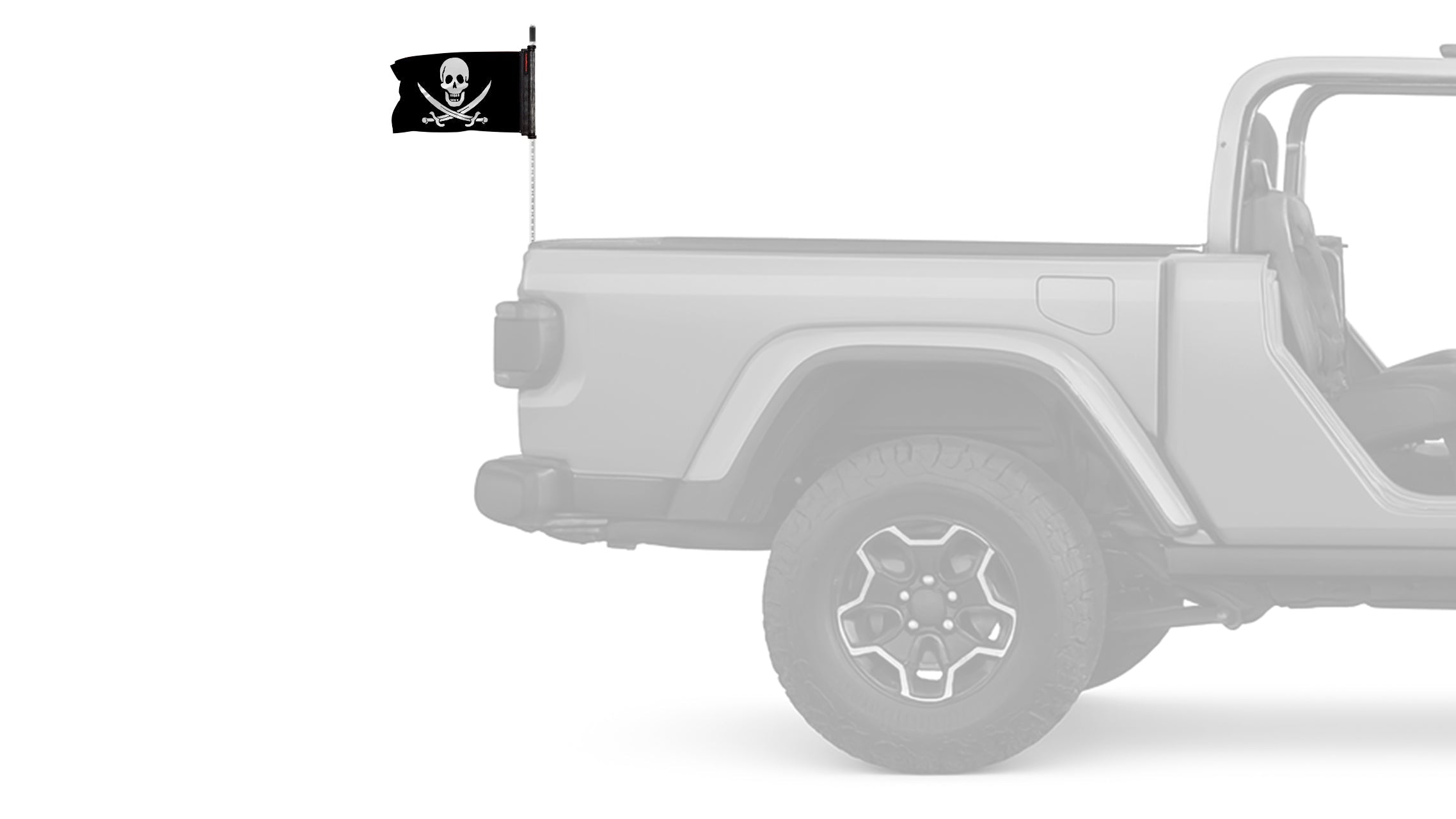 Jack Rackham 12"x18" Forever Wave Flag for Jeep Wrangler JKU 4-Door 2007-2018