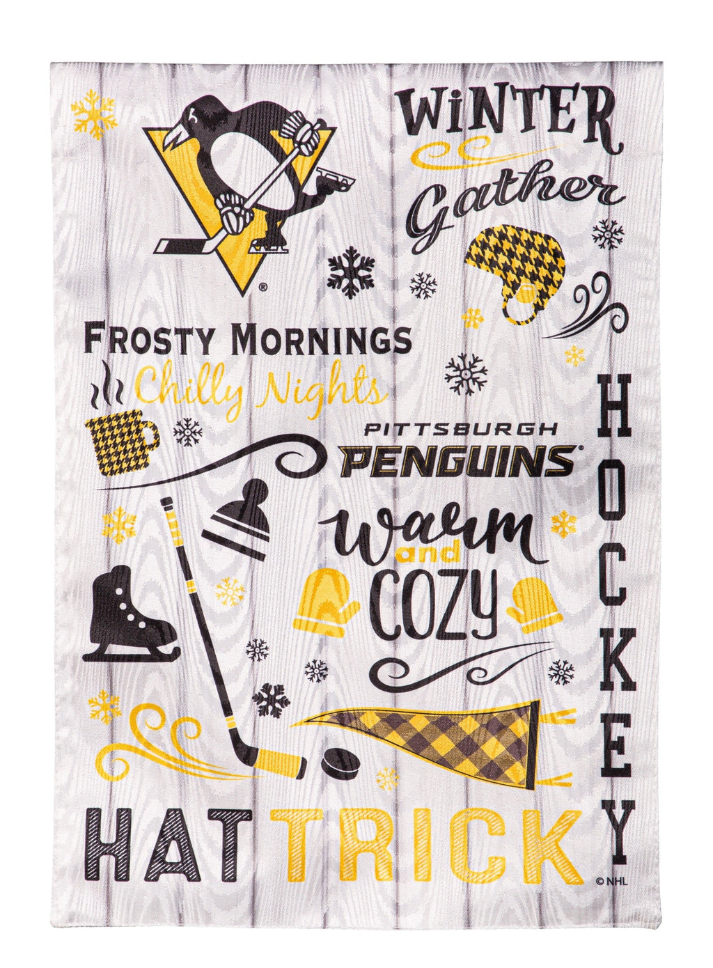 Pittsburgh Penguins Seasonal 2 Sided Garden Flag
