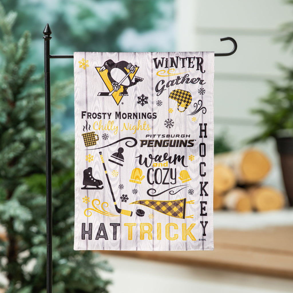 Pittsburgh Penguins Seasonal 2 Sided Garden Flag