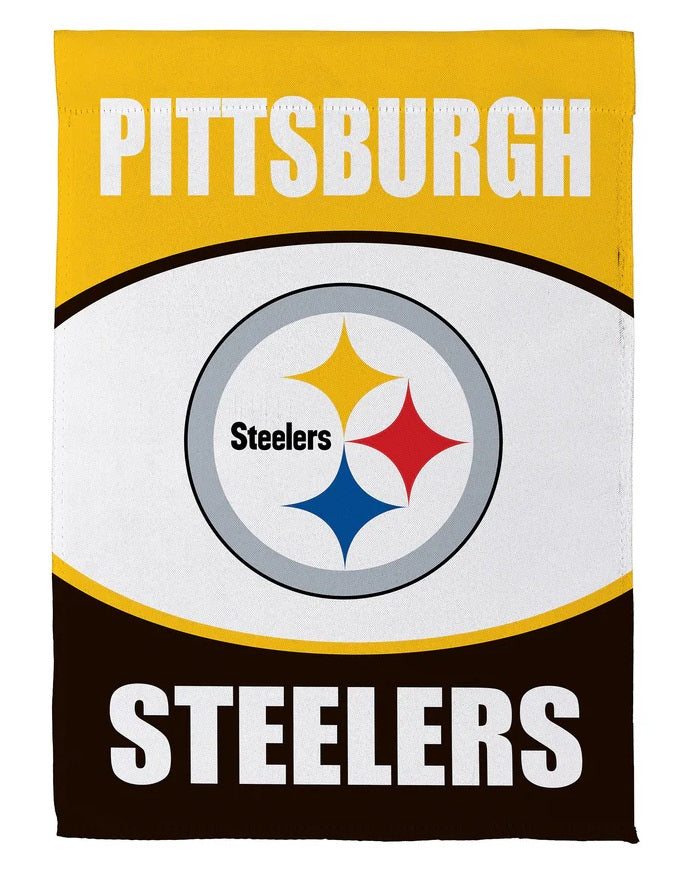 Pittsburgh Steelers 2 Sided Logo Garden Flag