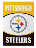 Pittsburgh Steelers 2 Sided Logo Garden Flag