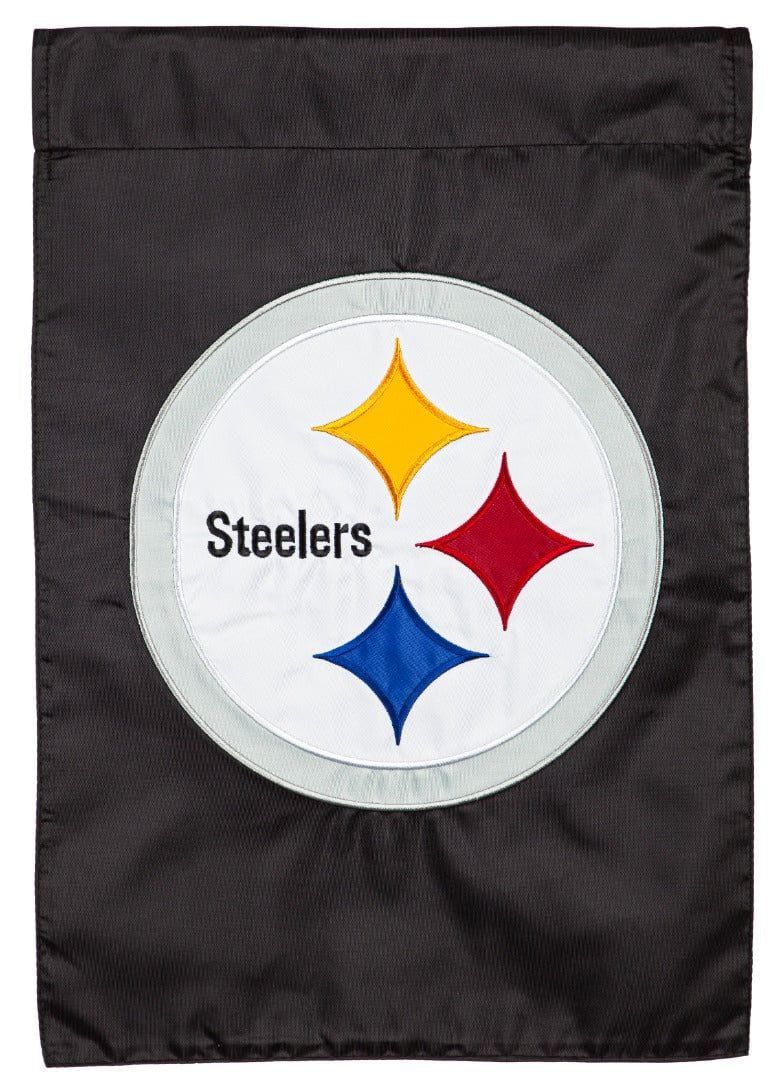 Pittsburgh Steelers Garden Flag 2 Sided Applique Logo