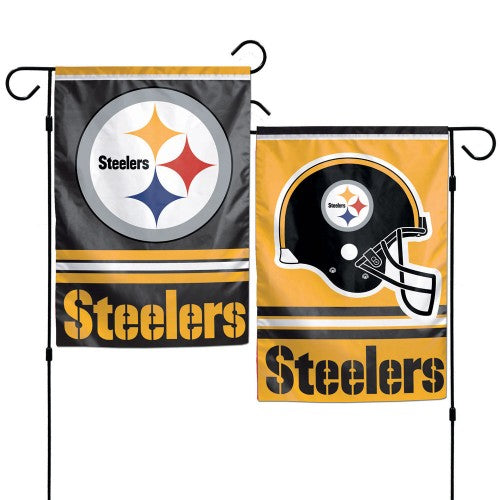 Pittsburgh Steelers Garden Flag 2 Sided Double Logo