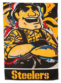 Pittsburgh Steelers Garden Flag 2 Sided Justin Patten